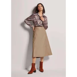 Madeleine Satinbluse mit Knopfmanschetten Braun 44