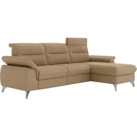 sit&more Ecksofa »Astoria L-Form« wahlweise mit motorischer Relaxfunktion braun