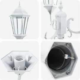 vidaXL Garten-Licht Weiß 235 cm Aluminium vidaXL