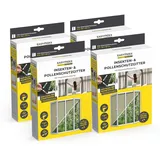 EasyMaxx Insect Protect Insekten- & Pollenschutzgitter 130 x 150 cm | Fliegengitter Fenster mit Magnetbefestigung | Einfache Montage mit 12 Magneten - kein Bohren oder Schrauben [4 Stück]