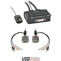Lindy DVI KVM Switch 2 Port USB Audio 2 Port KVM-Umschalter