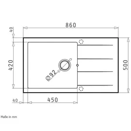 PYRAMIS Athlos Plus (86x50) 1B 1D weiß + Excenterbetätigung