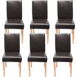 Moderne-Wohnideen Esszimmerstuhl Littau Leder braun 6er Set