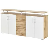Möbel Kraft Sideboard 178 x 90 x 40 cm Weiß / Mehrfarbig
