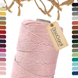 BooGardi Makramee Garn · Lachs 3mm x 200m · 3mm oder 5mm · viele Farben · Baumwollkordel · Baumwollgarn · DIY Bastelkordel · Kordelband