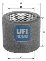 UFI Luftfilter 2723700 114mm