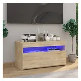 vidaXL TV-Schrank mit LED-Leuchten Sonoma-Eiche 75x35x40 cm