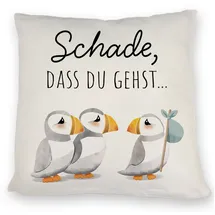 speecheese Dekokissen Papageitaucher 40 x 40 cm Mehrfarbig