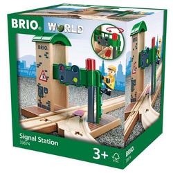 BRIO® Spielzeugeisenbahn-Gebäude Brio World Eisenbahn Gebäude Signal Station 2 Teile 33674
