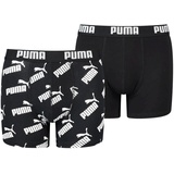 Puma 2er Pack PUMA All-Over-Print Boxershorts Kinder black 170/176,