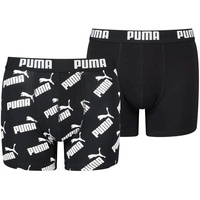 Puma 2er Pack PUMA All-Over-Print Boxershorts Kinder black 170/176,