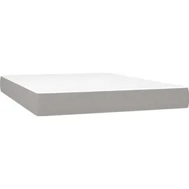 vidaXL Boxspringbett 140 x 200 cm LED Hellgrau