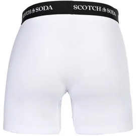 Scotch & Soda Boxershorts Solid Cotton Stretch Blau / Weiß XL 6er Pack