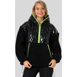 Sweater CIPO & BAXX "HOODIE SWEATSHIRT", Damen, Gr. XL, schwarz, 50% Baumwolle;50% Polyester, unifarben, Basic, regular fit normal, Langarm, Sweatshirts, sportlich-lässiges Kleidungsstück