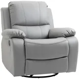 Homcom Relaxsessel Polyester 100 x 98 x 93 cm Grau neigbar, drehbar