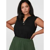 Only CARMAKOMA "CARMUMI SL TOP (Kleidung) V-Ausschnitt, Ärmellos Viskose,