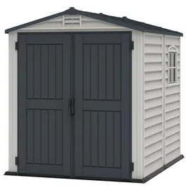 Duramax Gerätehaus Kunststoff 1,86 x 1,90 Grau Drehtüren