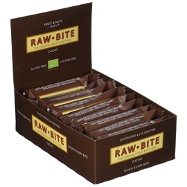 RAWBITE Raw Bite Rohkost Riegel Cacao, 12er Pack (12 x 50 g)