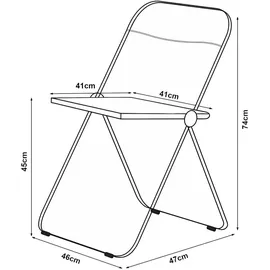 [en.casa] Klappstuhl Pornainen 2 Stk. Weiß
