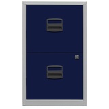 Bisley Home Hängeregistraturschrank lichtgrau, oxfordblau 2 Schubladen 41,3 x 40,0 x 67,2 cm