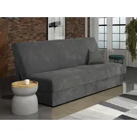 MIRJAN24 Schlafsofa Adela Mini Cord, mit Schlaffunktion und Bettkasten, Aufklappbar, Bonellfeder grau