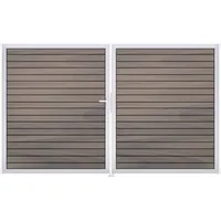 GROJA Steckzaun-Tor Solid-Rhombus 2-flg. EV1 DIN Links Bi-Color Co-Extrudiert