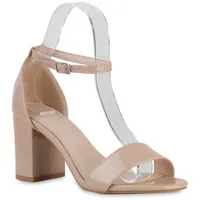 VAN HILL Klassische Sandaletten in Nude Lack