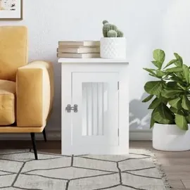 vidaXL Hundekäfig im Möbelstil weiß 45x62x59 cm, Holzwerkstoff - Vidaxl