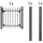 GAH Alberts Zauneinzeltür Chaussee Set 1,2 x 1 m anthrazit