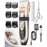 Professionelle, leise Hundeschermaschine – elektrische Schermaschine für Hunde und Katzen mit kabellosem Trimmer – goldfarbene Hundeschermaschine