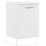 Impuls Küchen Unterschrank Auszugsunterschrank Prag und Valencia 50 x 57,6 x 72,3 cm Weiß