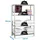 Proregal Lagerregal Metall 150x110x40 cm grau 4 Fachböden