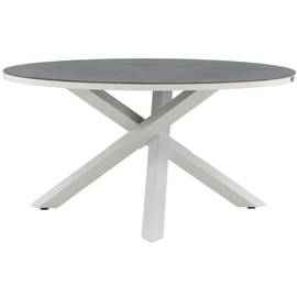 VCM Copacabana Esstisch Ø140cm weiß grau. - Grau