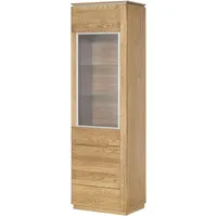 99rooms Marengo I Vitrine Massivholz Eiche Rustikal Links mit