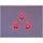 Europalms LED-Glas 2cl mit Würfelspiel, rot, 3x