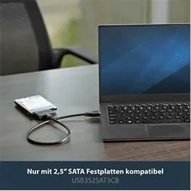 Startech StarTech.com USB 3.0 2.5" SATA III Adapter Kabel - USB 3.0 zu SATA SSD/HDD Konverter für Datenübertragung (USB3S2SAT3CB)