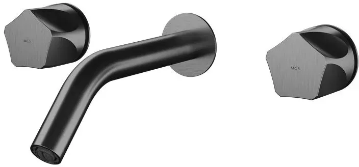 MGS MILANO Penta PE287 Waschtisch-Wandarmatur - titanium