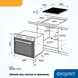 GGV Exquisit Exquisit EHE156-2.1UBZ Einbauherd-Set (815430000)