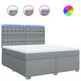 vidaXL Boxspringbett 180 x 200 cm Hellgrau