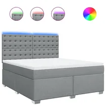 vidaXL Boxspringbett 180 x 200 cm Hellgrau