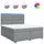 vidaXL Boxspringbett 180 x 200 cm Hellgrau