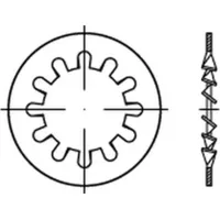 Industrial Quality Supplies DIN 6797 Fächerscheibe Stahl 1.4310 Form