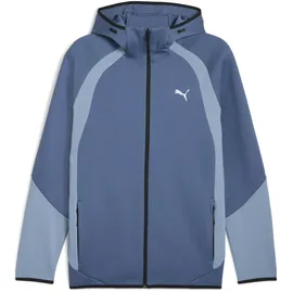 Puma Sweatjacke "Evostripe Hoodie Herren", Herren, Gr. L, schwarz indigo blau, Obermaterial: 77% Baumwolle, 23% Polyester; Taschenfutter: 100% Baumwolle; Einsatz: 20% Polyester, 80% Baumwolle, Sweatjacken Sweatjacke
