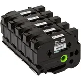 Brother HG251V5 schwarz auf weiß 5er Pack