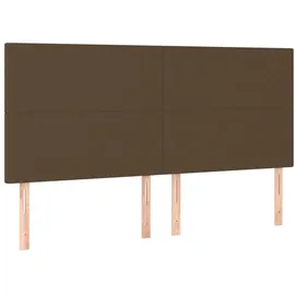 vidaXL Boxspringbett mit Matratze Dunkelbraun 180x200 cm Stoff