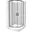 Mexen halbrunde Duschkabine 90 90 Transparent Schwarz Weiß 863-090-09 Mexen