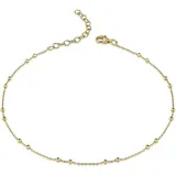 FIRETTI Fußkette FIRETTI "Schmuck Geschenk Silber 925 Körperschmuck Ankerkette", gold (gelbgoldfarben), Fußketten, Damen, Silber 925 (Sterlingsilber)