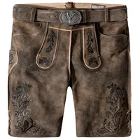 Stockerpoint Trachtenlederhose Edgar Herren (1-tlg) Trachtenlederhose, Trachtenhose, Bayerische Lederhose, Oktoberfest braun 46