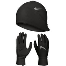 Nike Dri-FIT Essential Running Laufset Mütze + Handschuhe Herren 082 black/black/silver L/XL