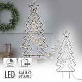 ECD Germany Ambiance Garten-Weihnachtsbaum Metall mit 90 LEDs